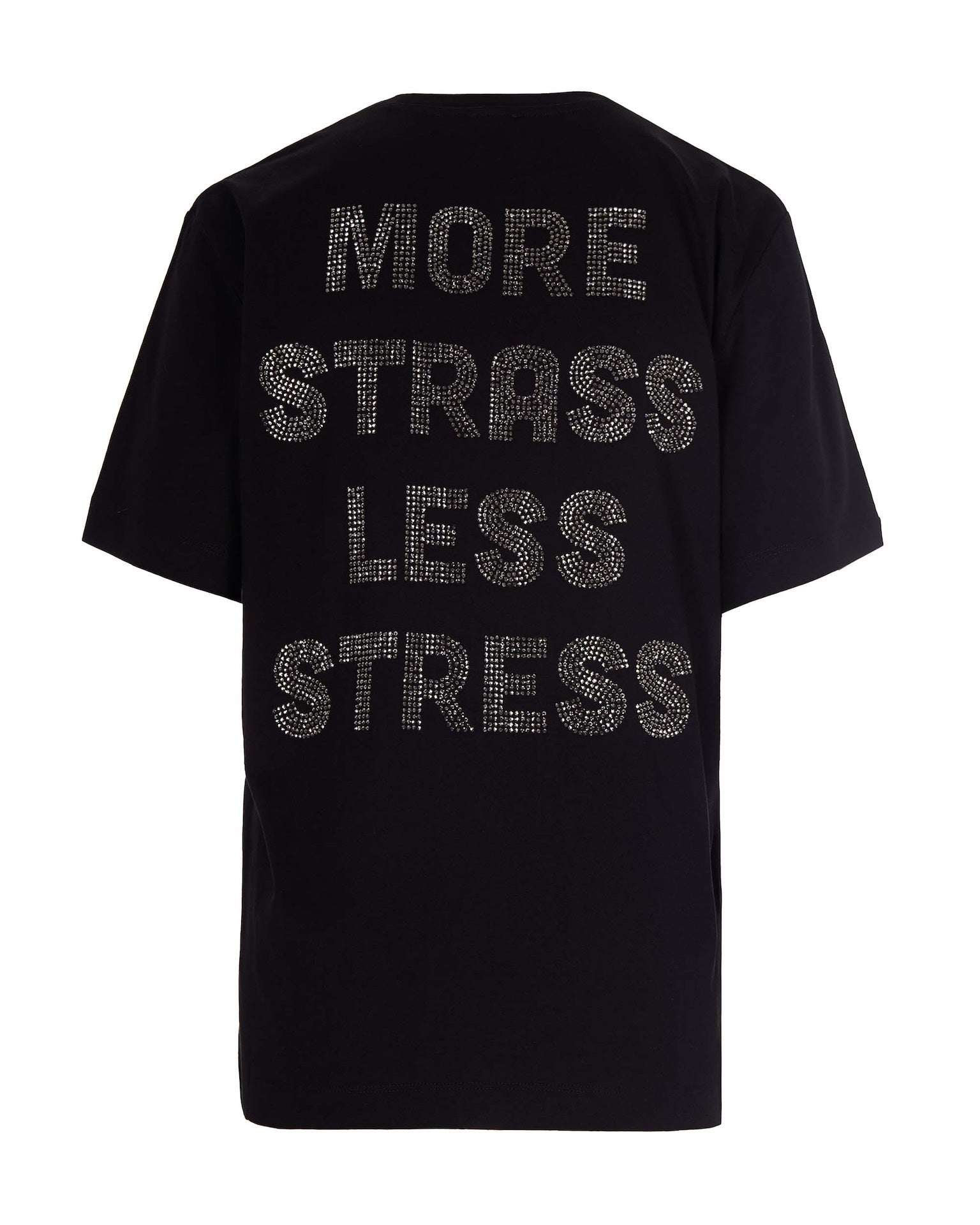 Strass-Embellished Logo T-Shirt with Casual Fit