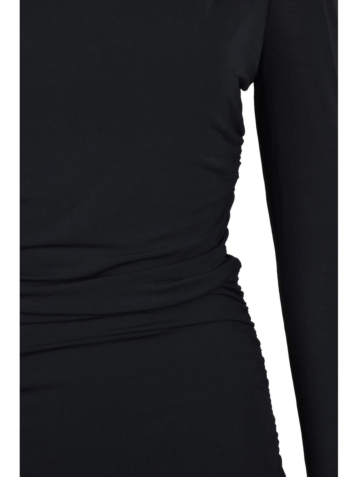 Ruched Sheath Dress - Black