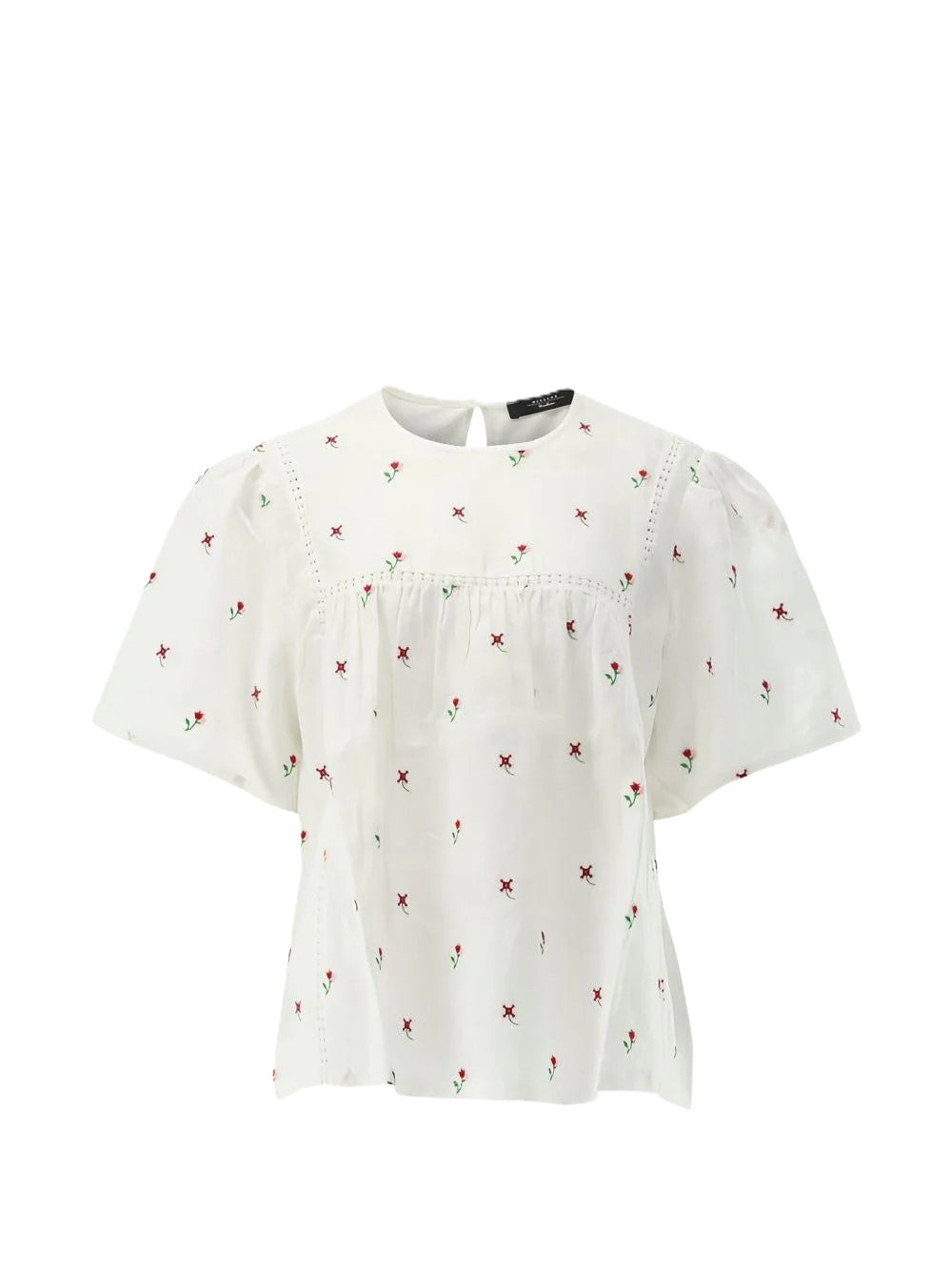 Boxy Short-Sleeved Floral Print Top