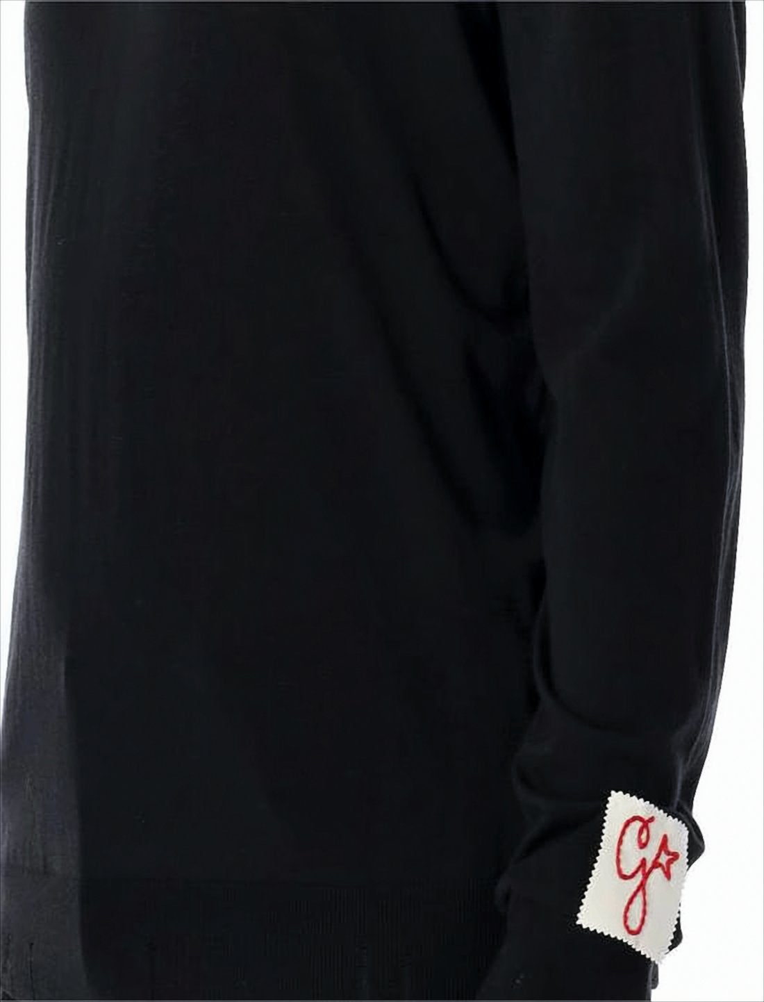 Classic Long-Sleeve Wool Sweater with Ribbed Cuffs