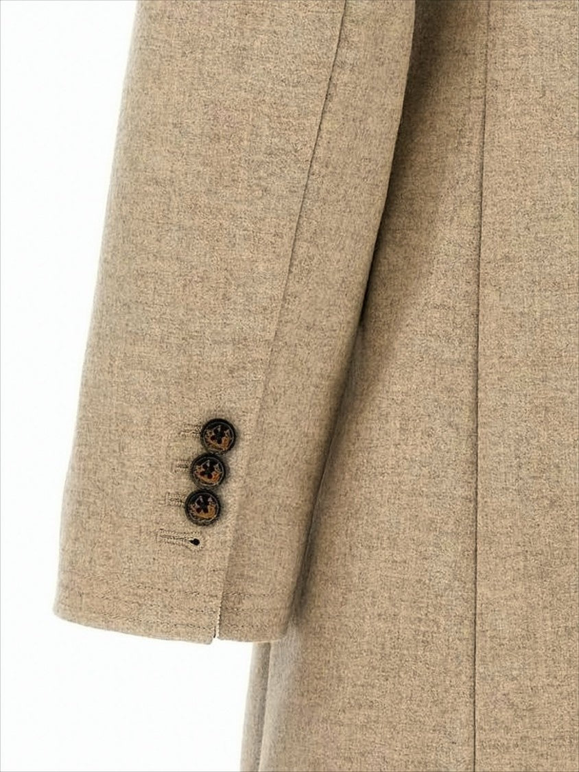 Tailored Short Coat with Structured Collar and Concealed Buttons