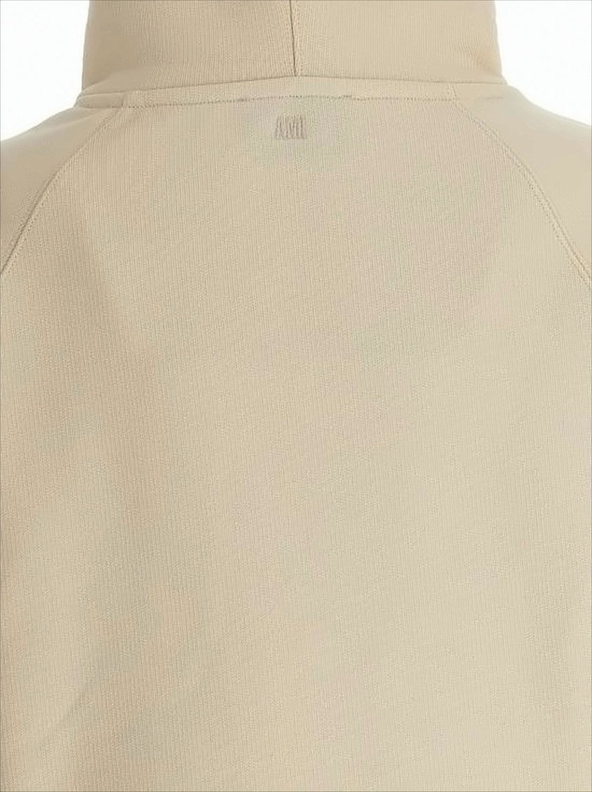 Cropped Cotton Hoodie with Raglan Sleeves