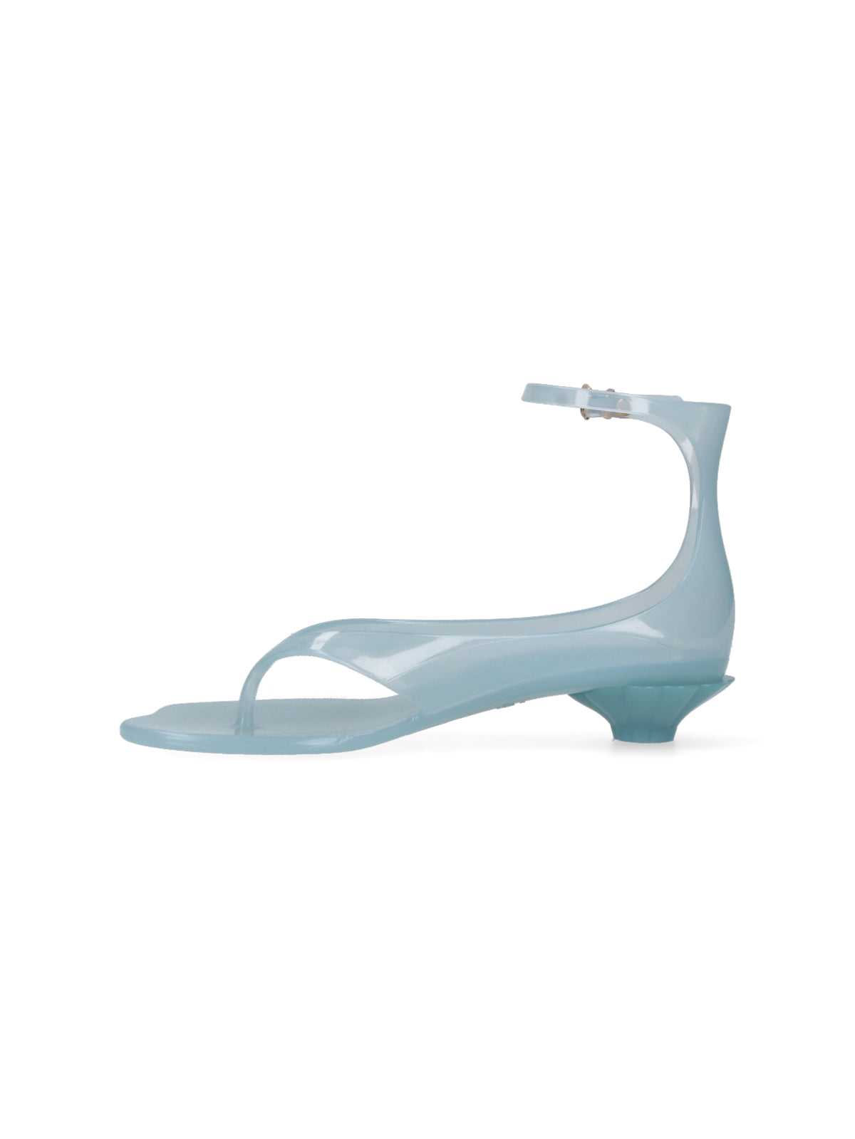 Blue Translucent Jelly Rubber Sandals