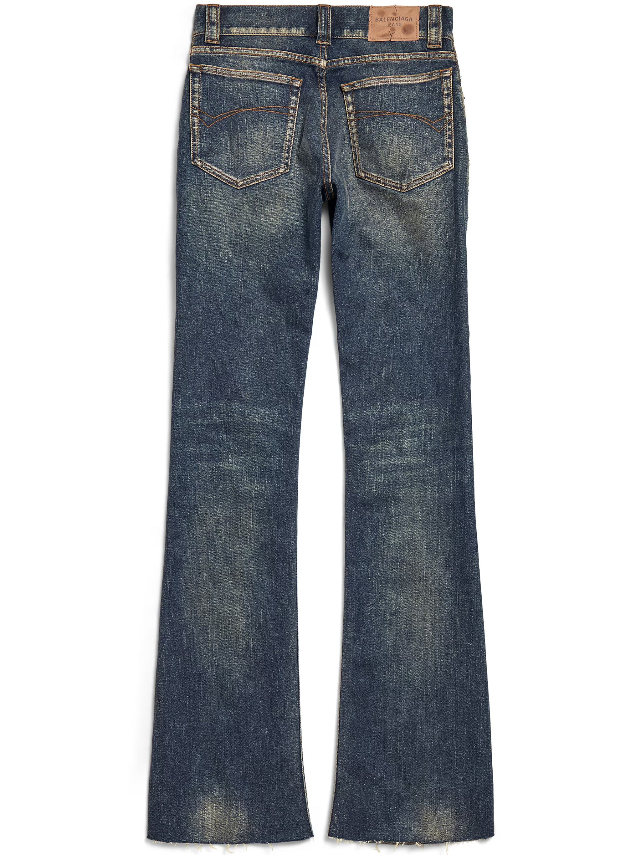 Blue Bootcut Faded Denim Jeans