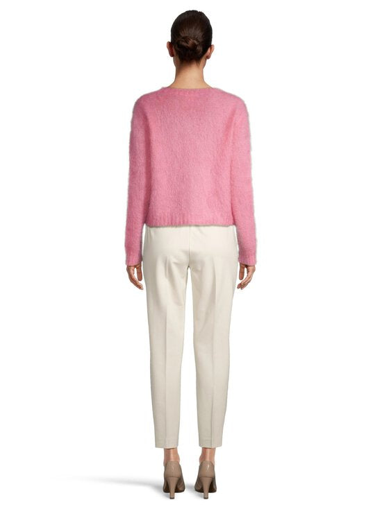 Soft Knit Sweater With Round Neckline