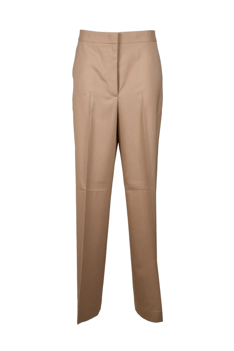 Virgin Wool Trousers - Beige