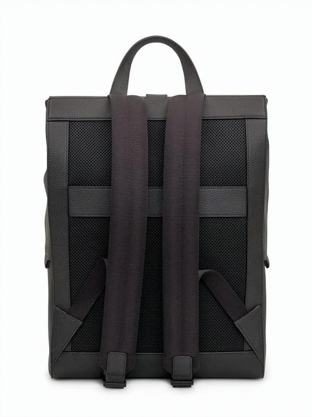 Textured Calfskin Leather Backpack with Minimalist Design