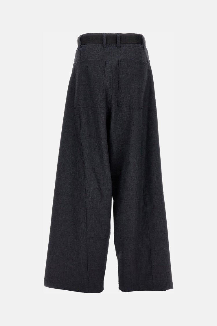 Wide-Leg Virgin Wool Trousers