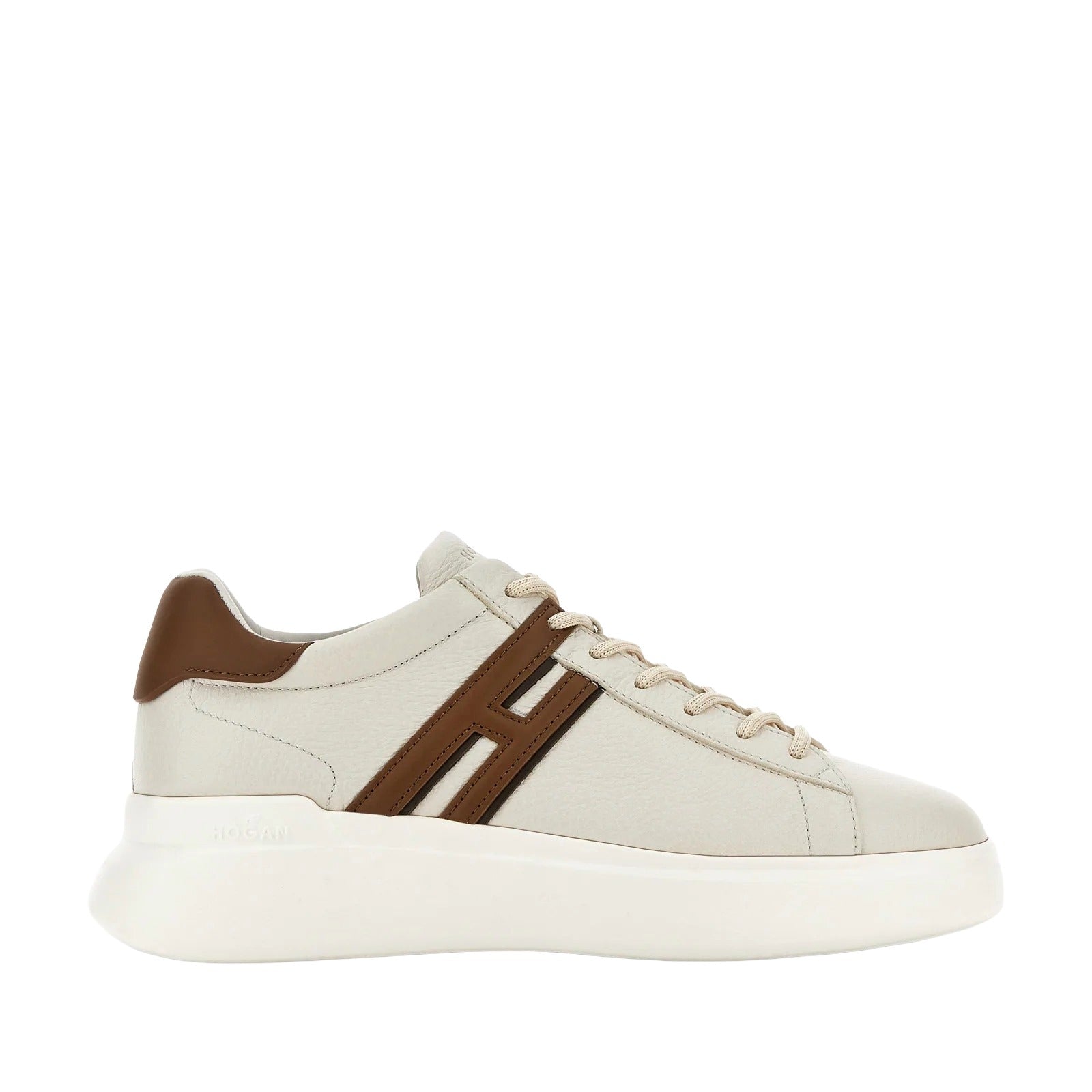 H580 Allacciato H Profilo Sneakers in White Cuoio