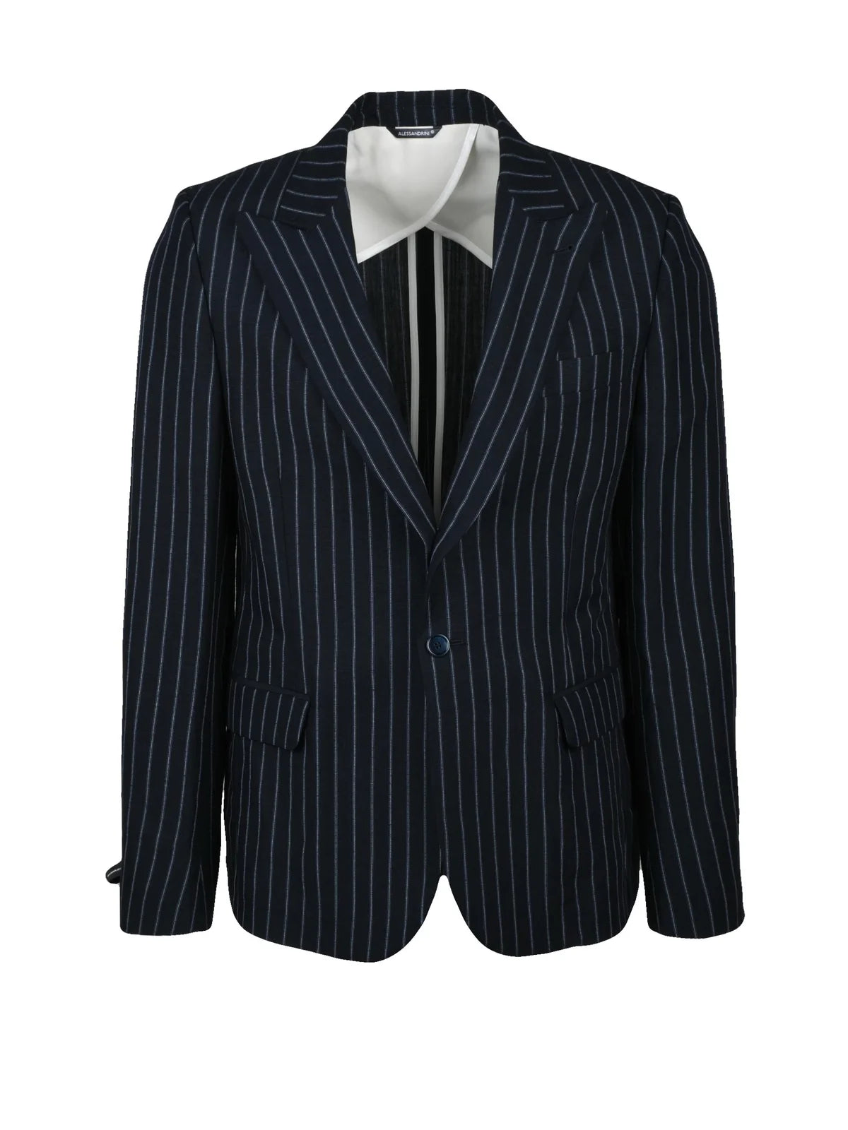 Multicolor Tailored Linen/Viscose Slim Fit Jacket