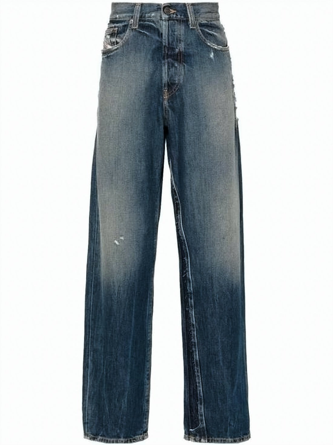 Straight-Leg Denim Pants