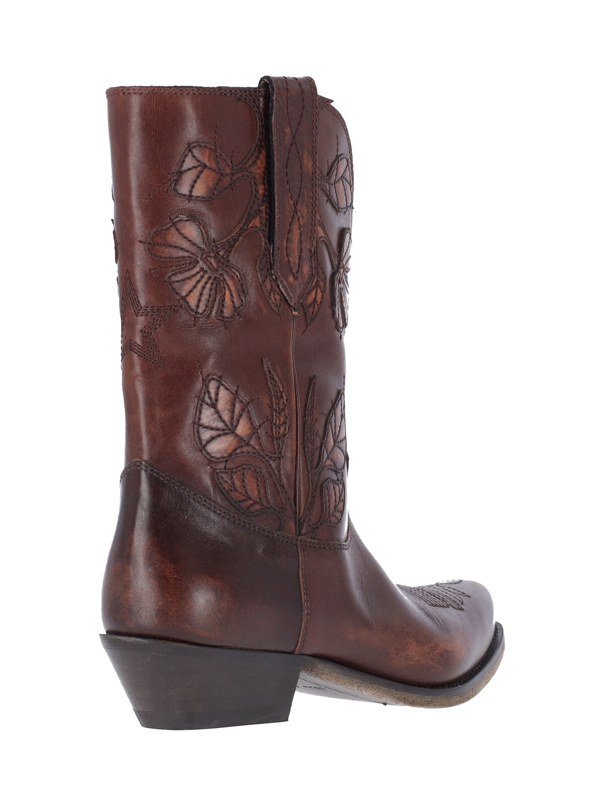 Brown Wish Star Tonal Stitched Boots