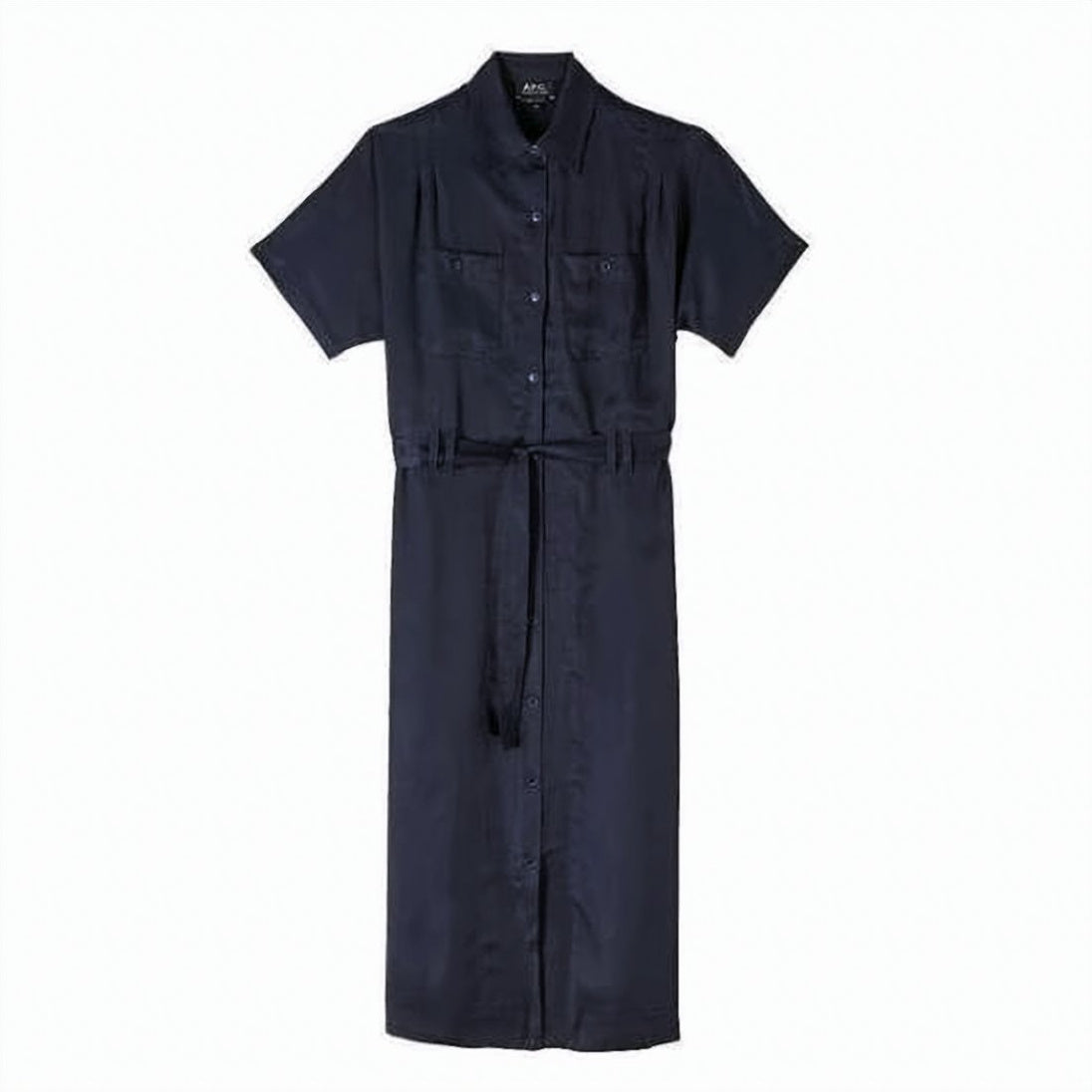 Button-Down Midi Dress with Classic Collar