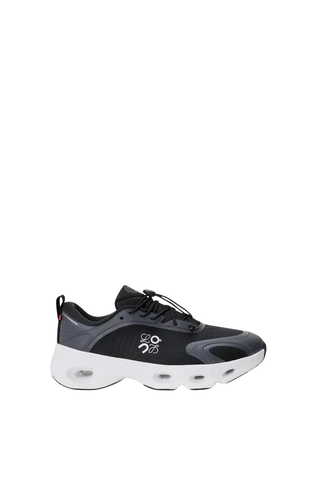 Sleek Black Mesh Sneakers