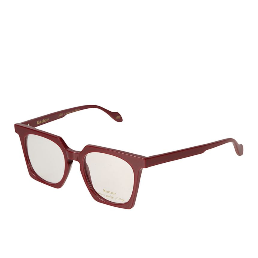 Maya Light Deep Red Square Frame Eyeglasses