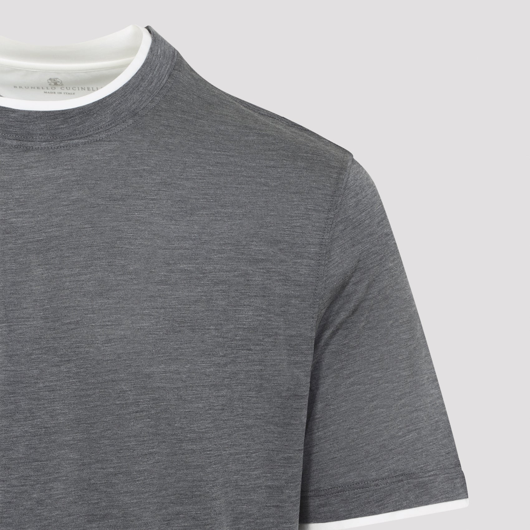 Short-Sleeved Crew Neck T-Shirt With Contrast Trim
