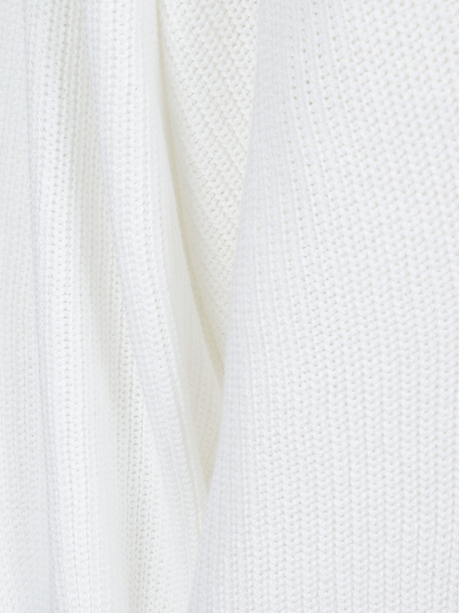 Textured White Knit Top