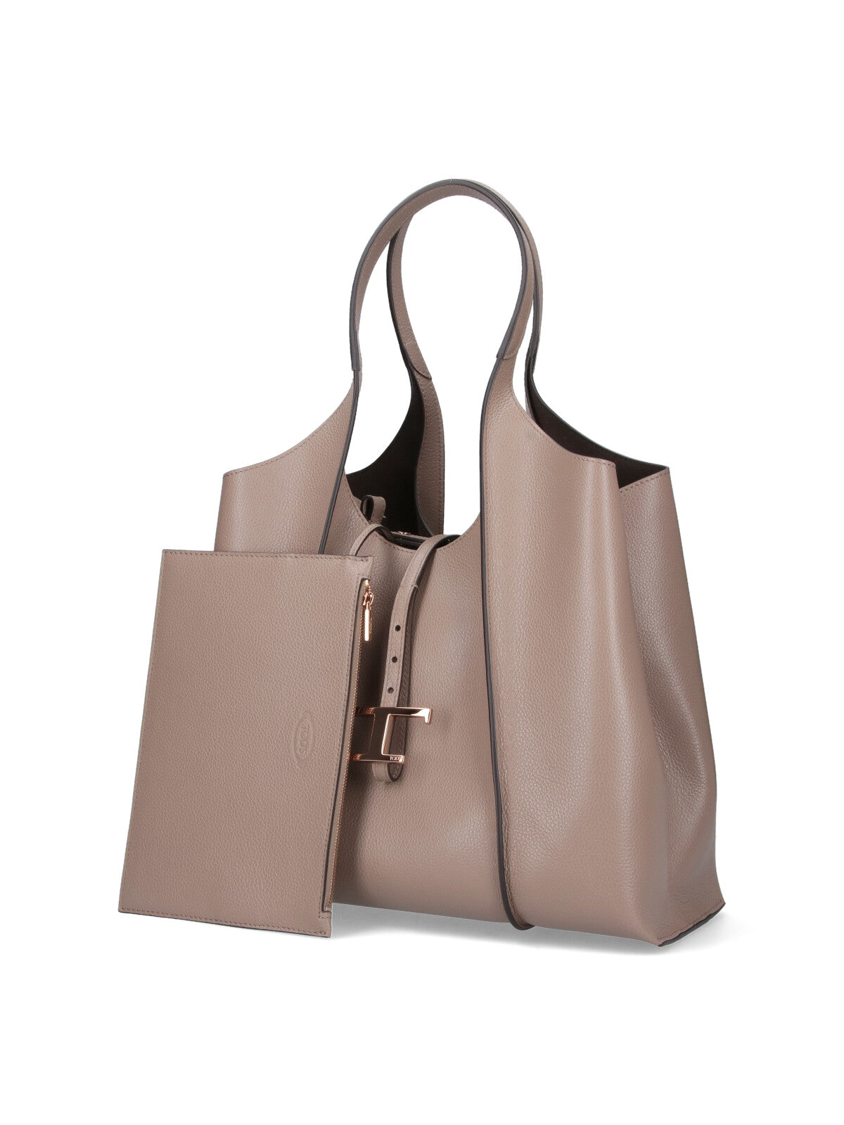 Tote Bag in Taupe Leather