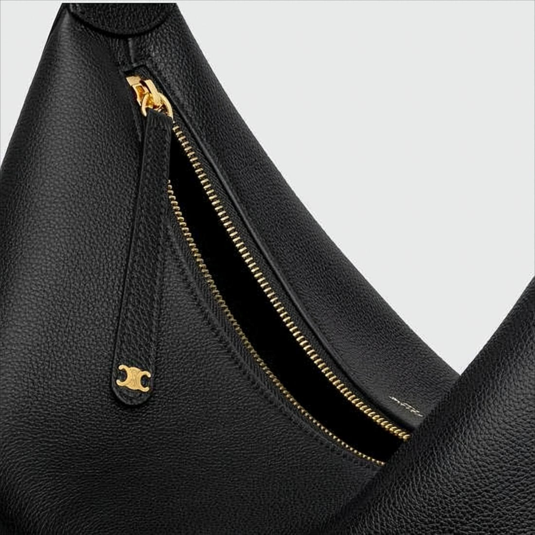 Crescent-Shaped Shoulder Bag with Adjustable Strap