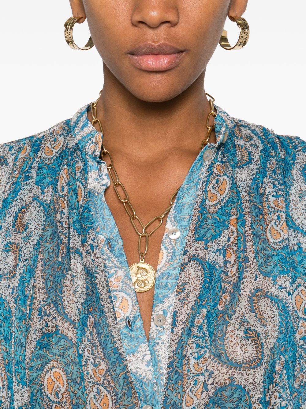 Light Blue Silk Shirt