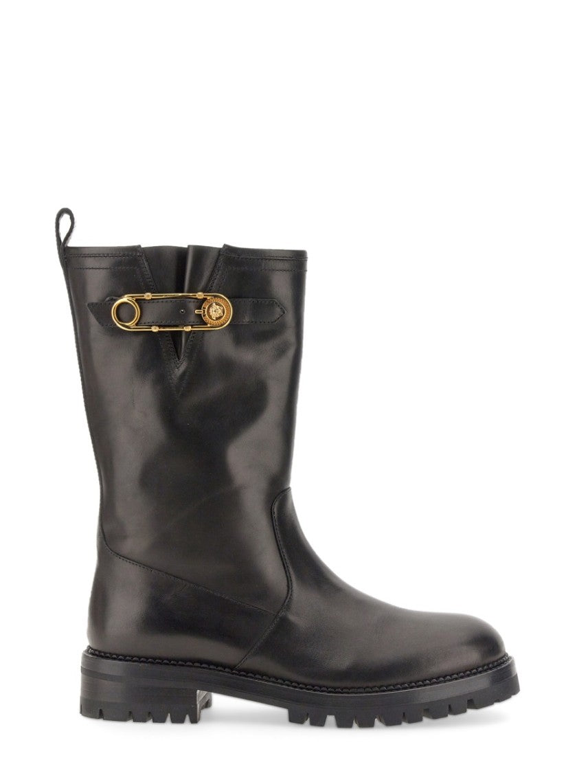 Mid-Calf Boots With Polished Finish