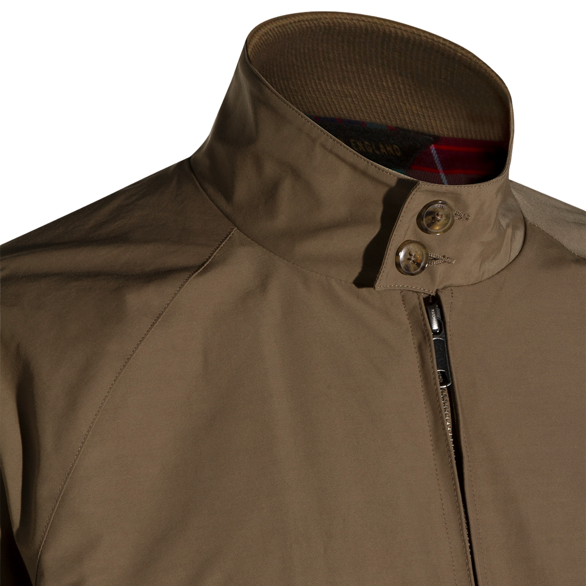 Brown Casual Jacket With High Stand Collar