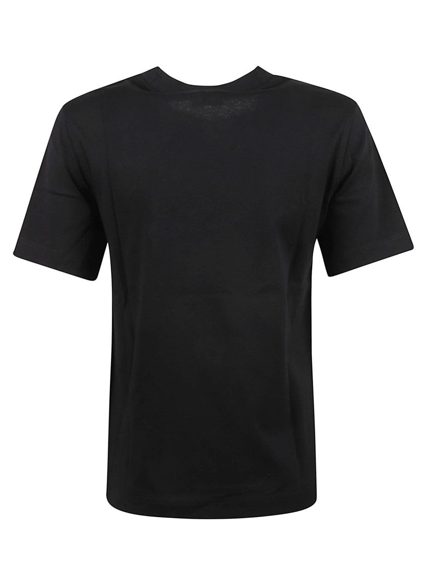 Classic Black T-Shirt With Gold Emblem