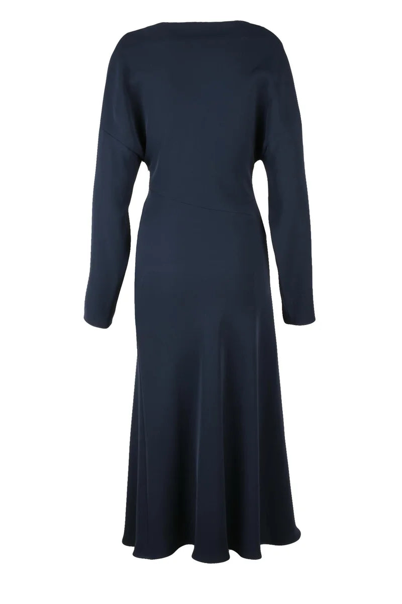 Long Flared Dress Blue - Blue