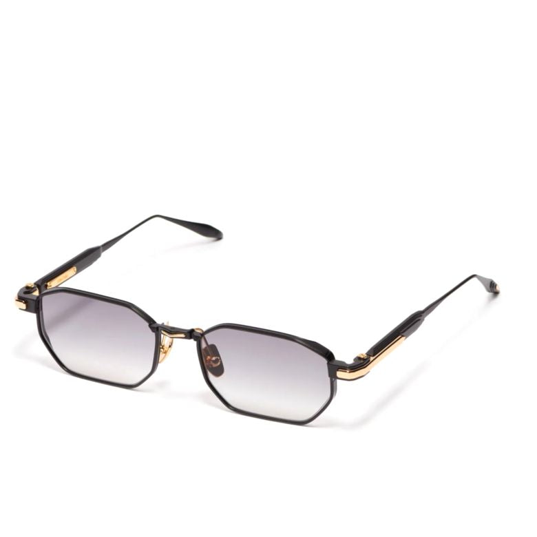 Axel Geometric Octagonal Frame Sunglasses with Gold Accents