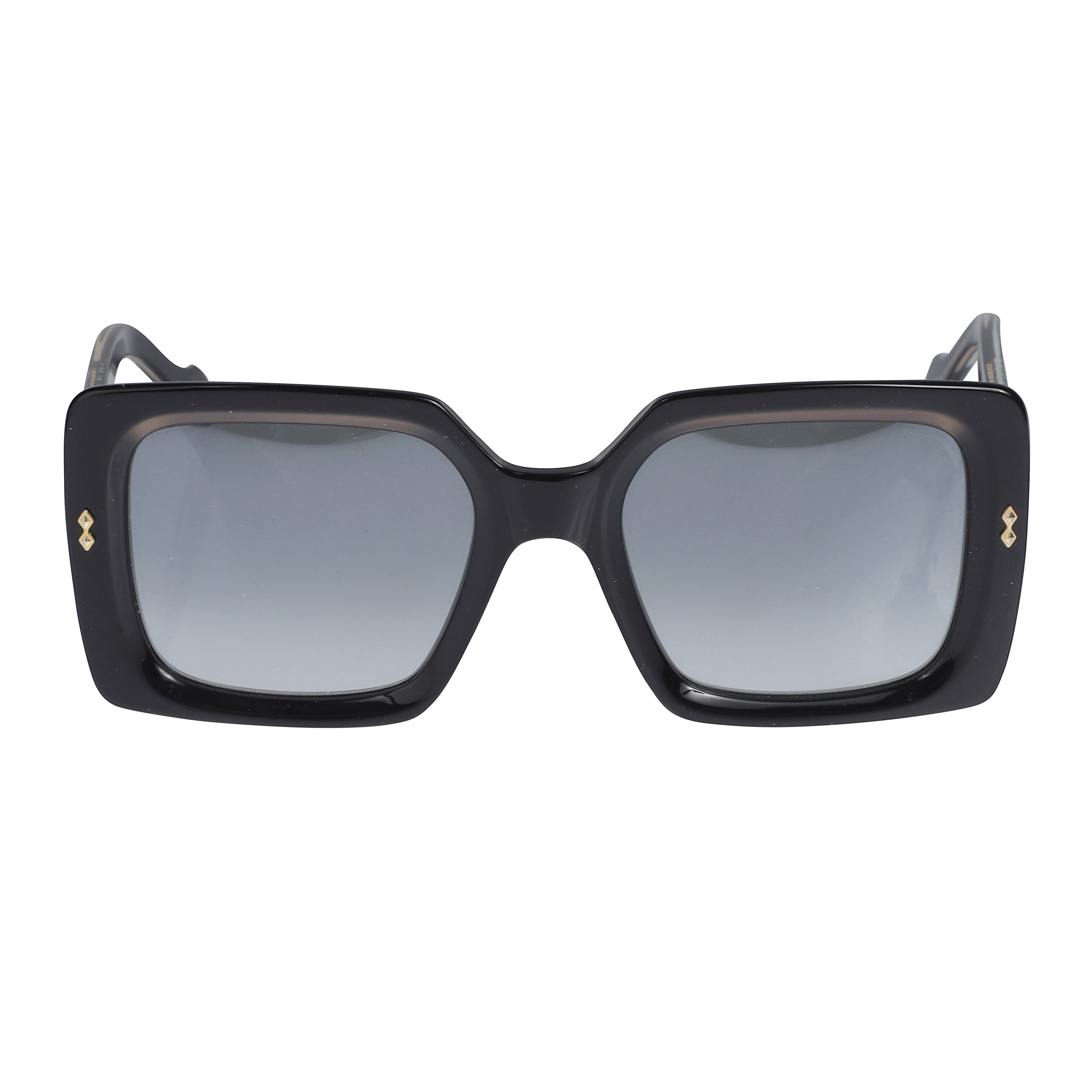 Kate Glamour Oversized Square Frame Sunglasses with Gold Accents