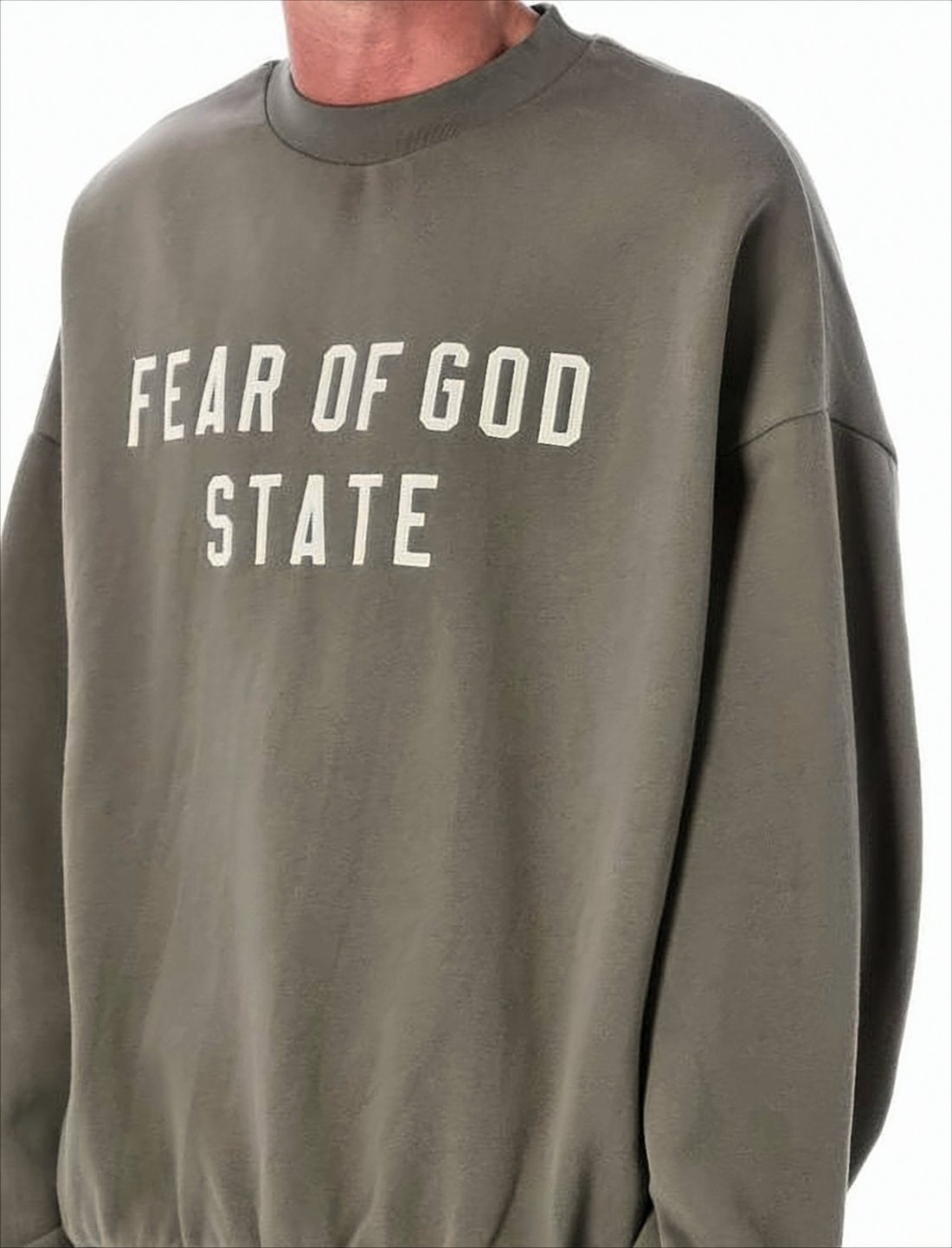 Brown Oversized Pullover Sweatshirt with Bold Text