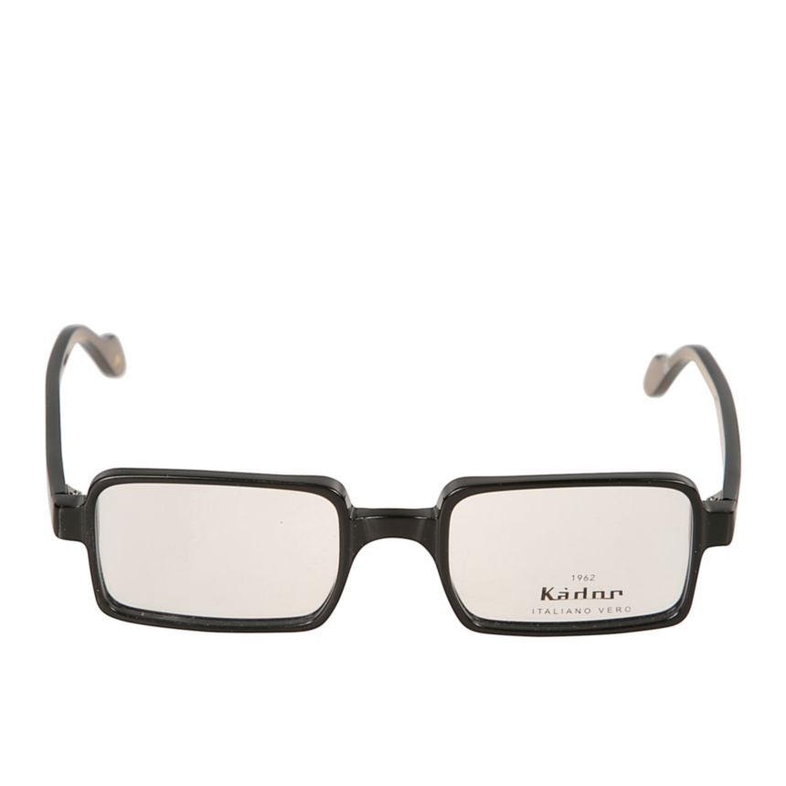 Planet Light Glossy Black Rectangular Sunglasses with Straight Temples