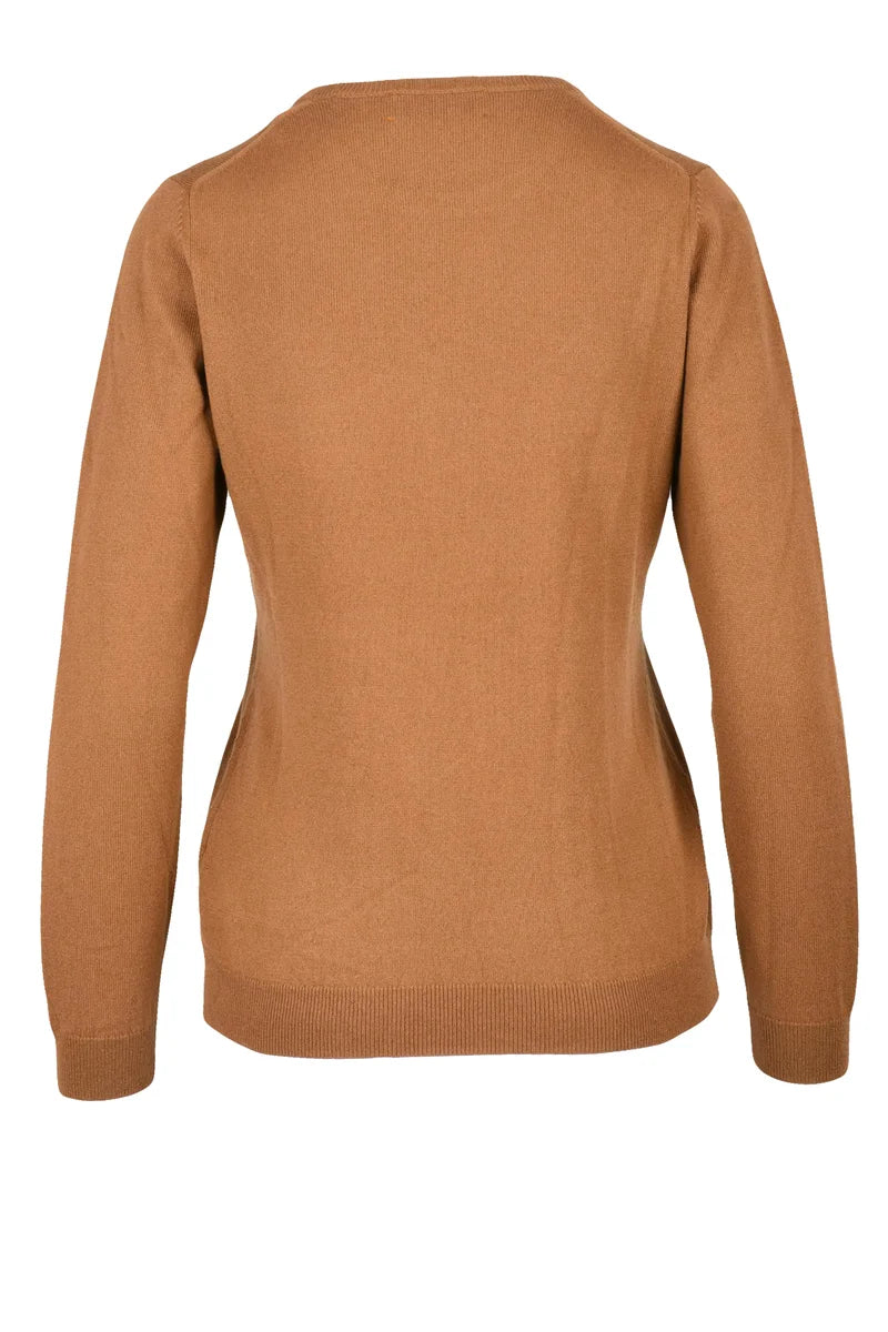 Crew Neck Sweater - Brown