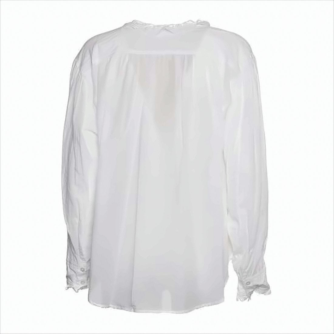 Lightweight Blouse with Delicate Ruffled Trim
