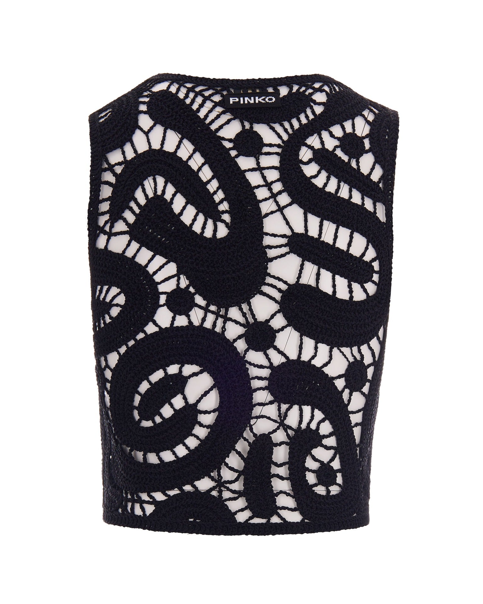 Intricate Geometric Crochet Cropped Top