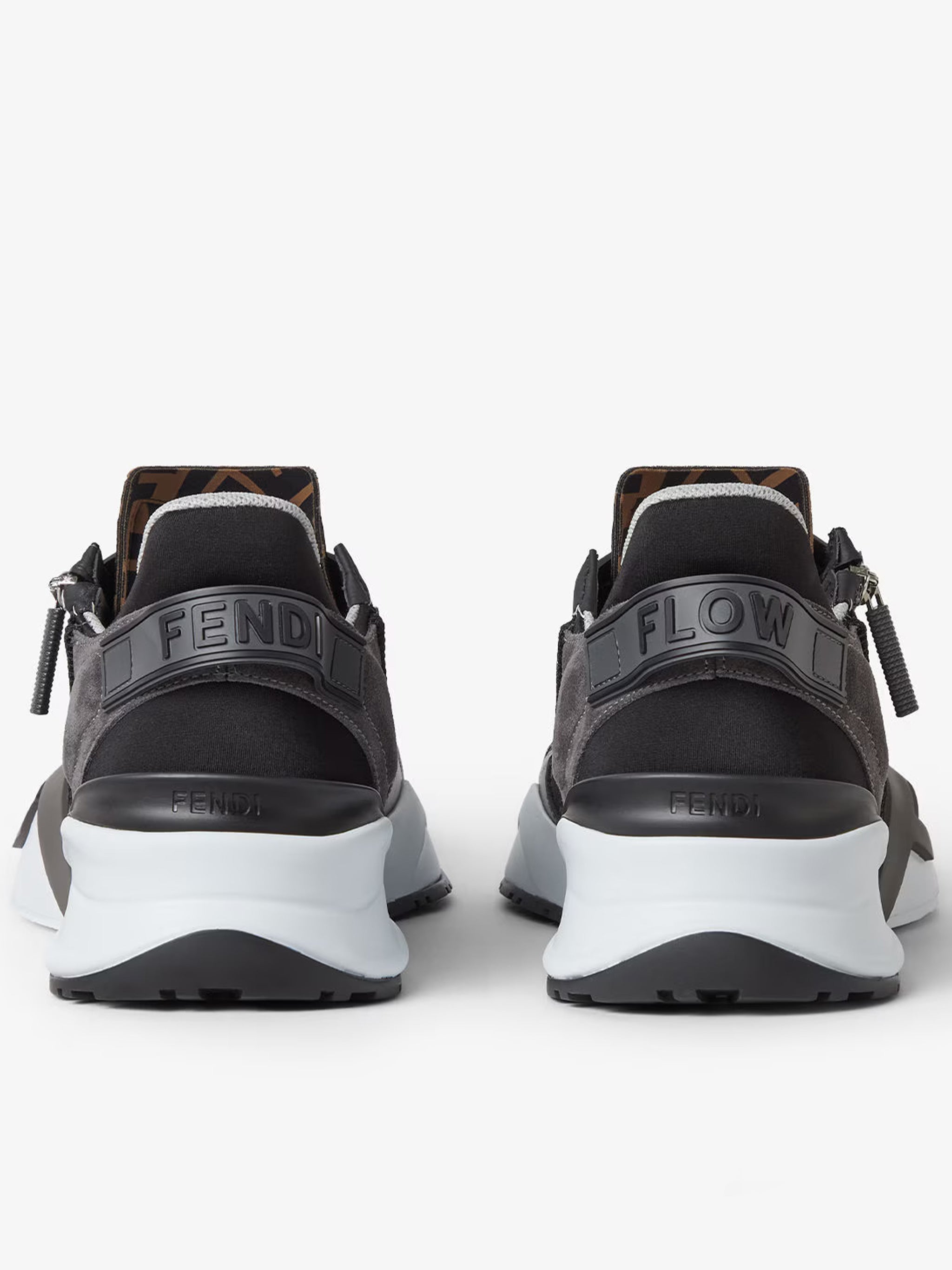 Flow Black/Grey Low-Profile Side-Zip Sneakers