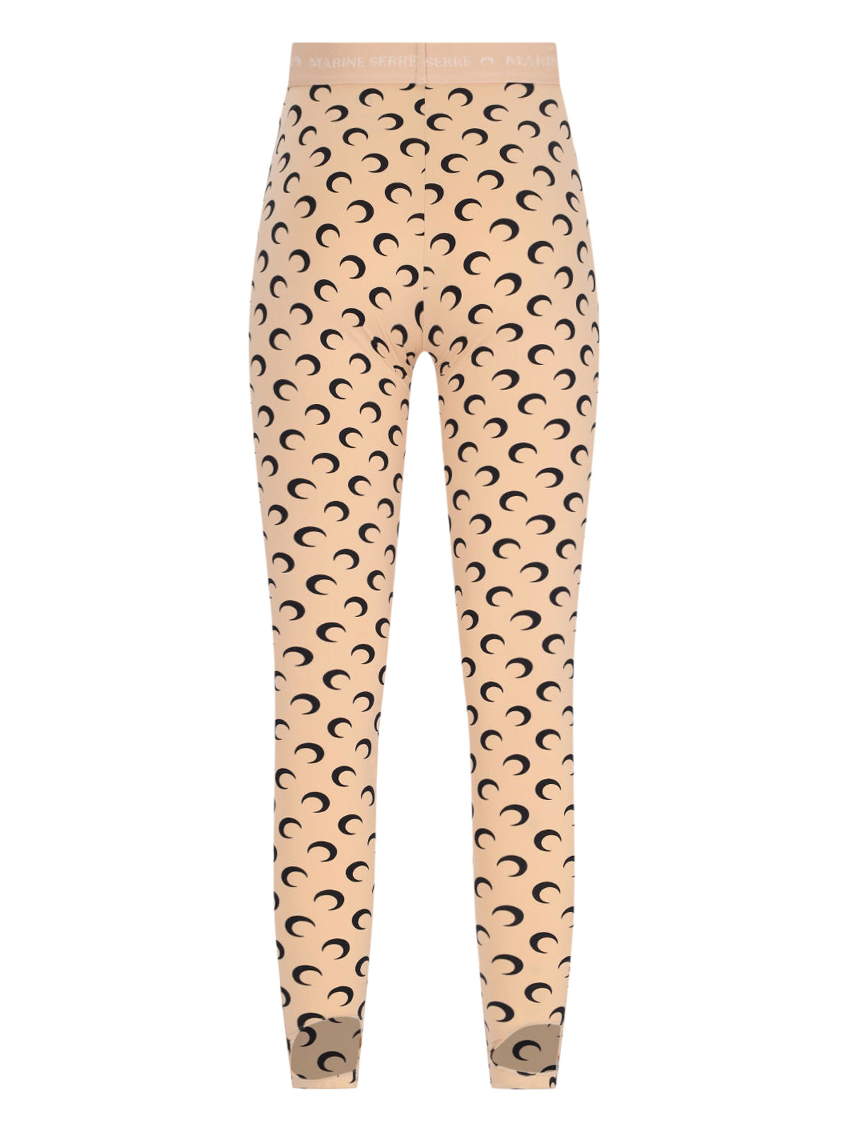 Beige Moon Logo Stretch Leggings