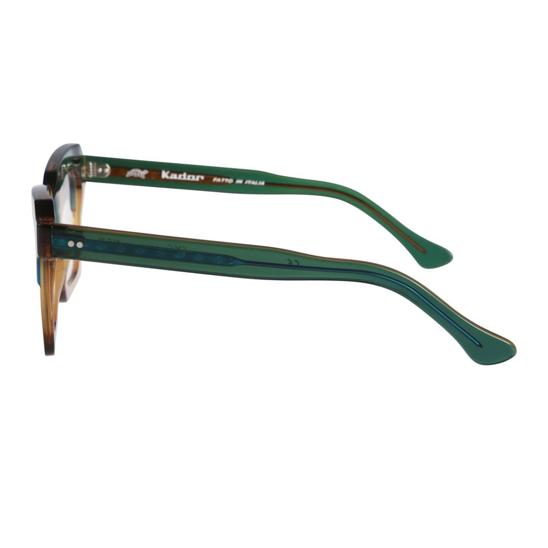 Kallima Oversized Square Frame Green and Beige Sunglasses
