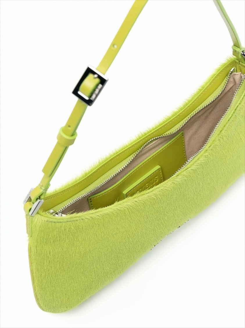 Pony Hair Shoulder Bag with Slim Silhouette