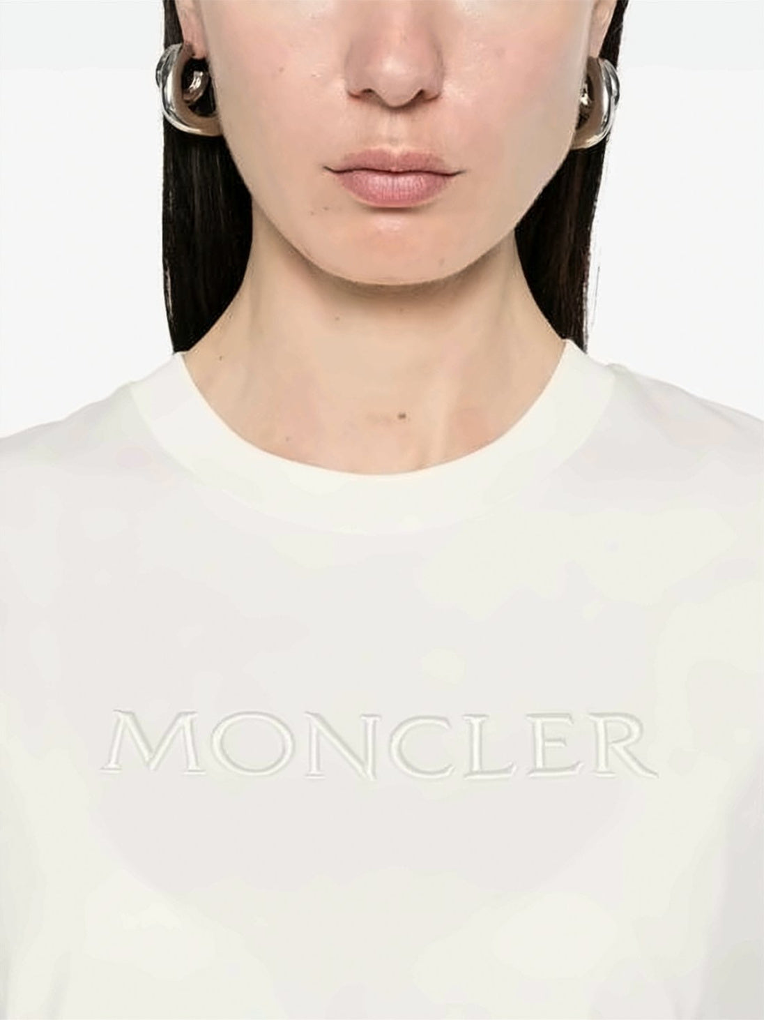 Short-Sleeved Cotton T-Shirt with Embossed Logo