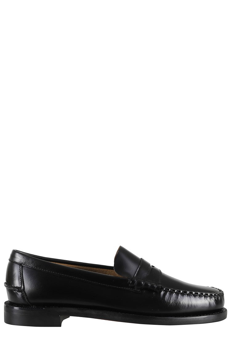 Classic Leather Loafers With Polished Finish