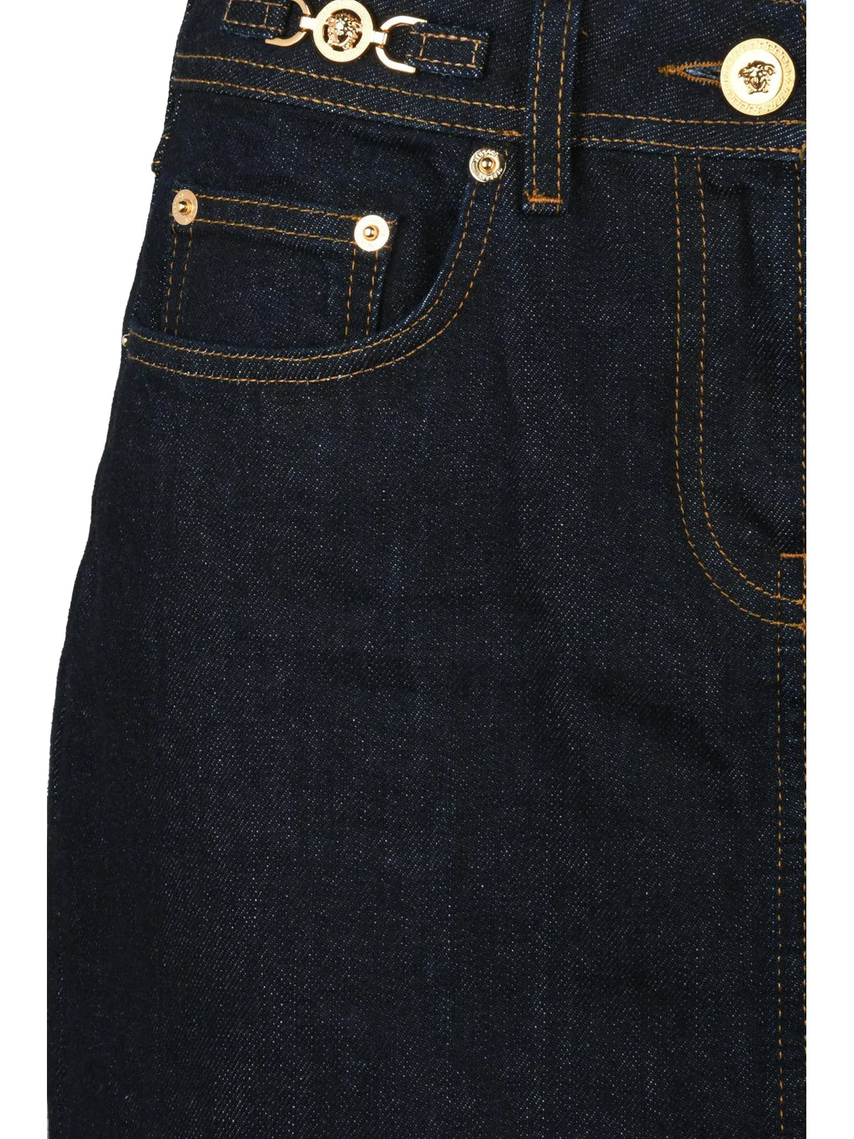 Long Denim Skirt - Navy Blue