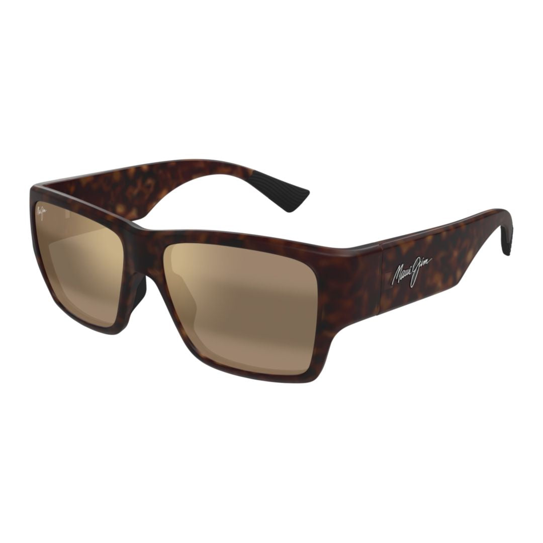 Kaolu Bold Rectangular Tortoiseshell Sunglasses with Warm Tinted Lenses