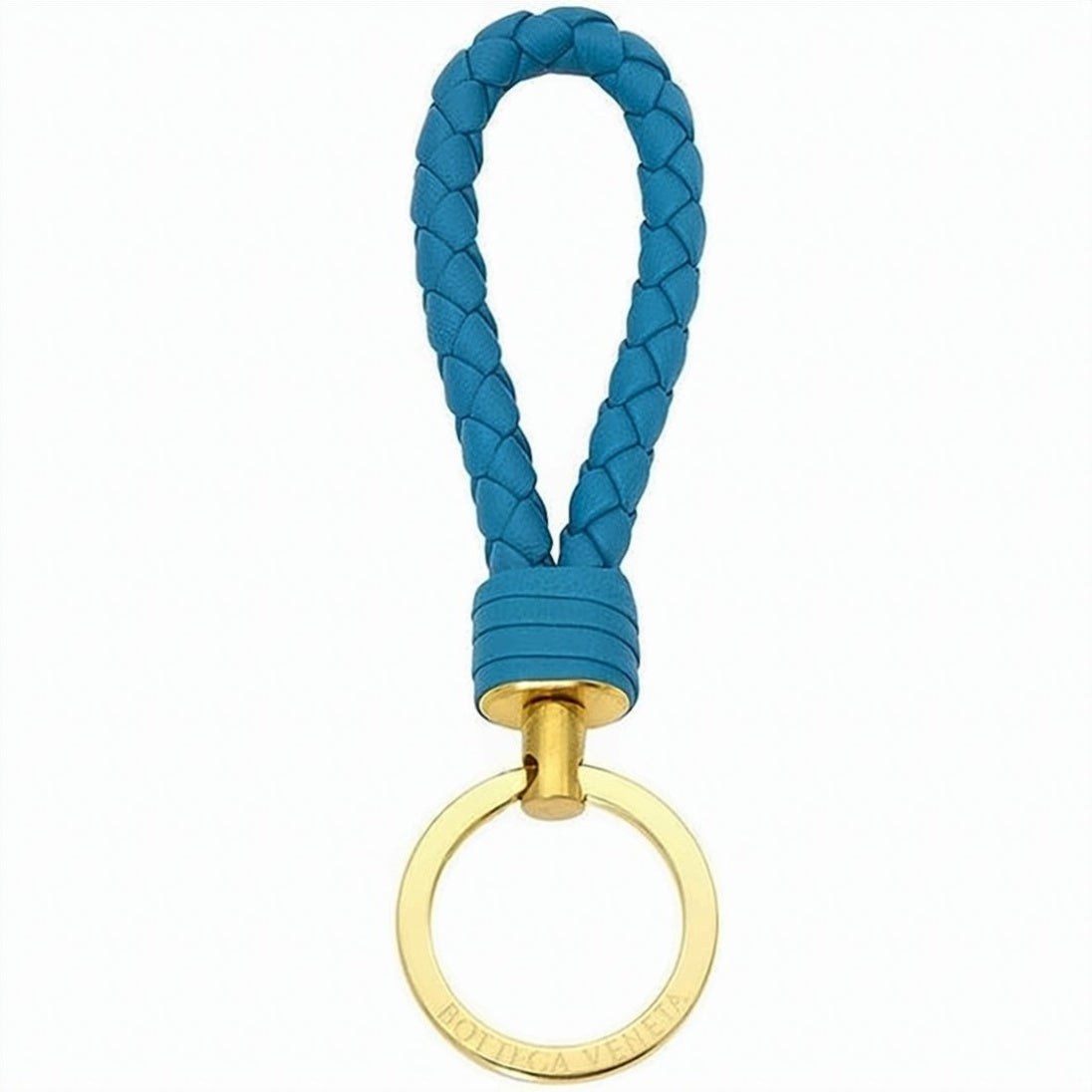 Elegant Blue Lambskin Keyring