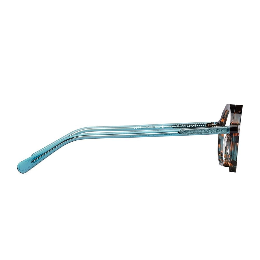 Nudum Twelve-Sided Round Tortoiseshell Eyeglasses