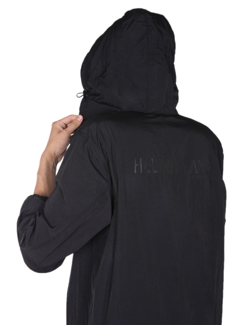 Black Lightweight Nylon Windbreaker