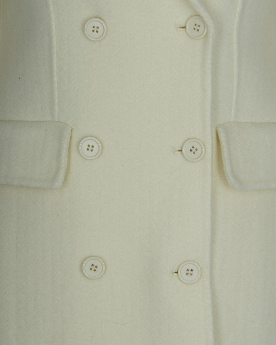 Butter Double-Breasted Coat