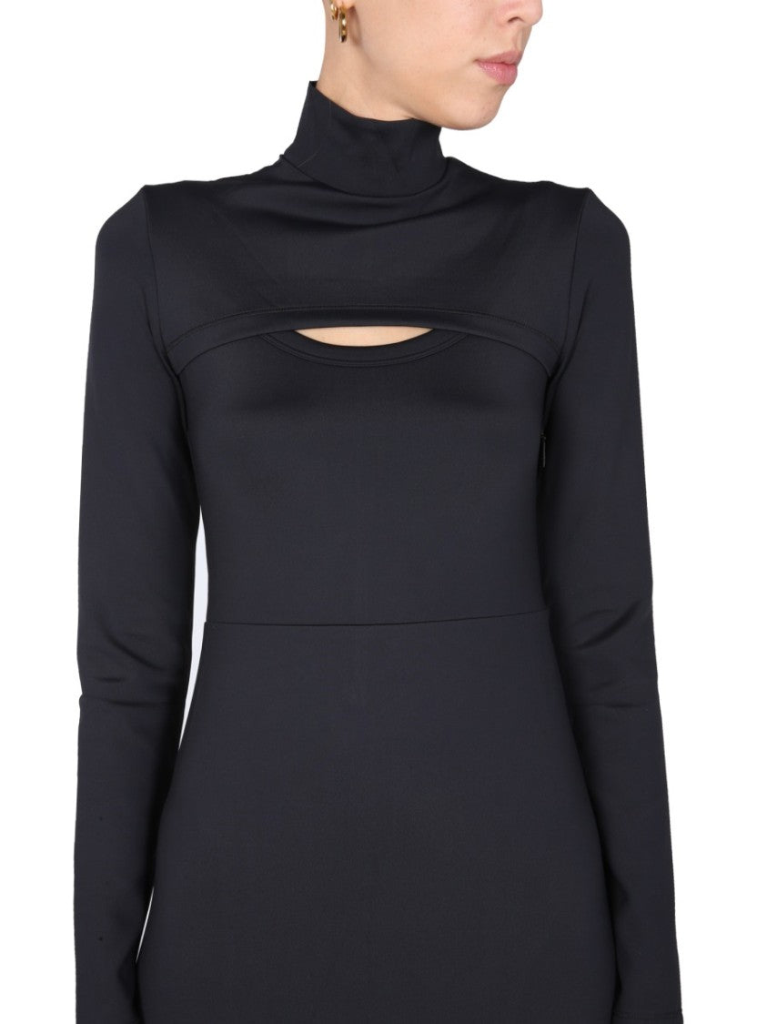 Polo Neck Midi Dress