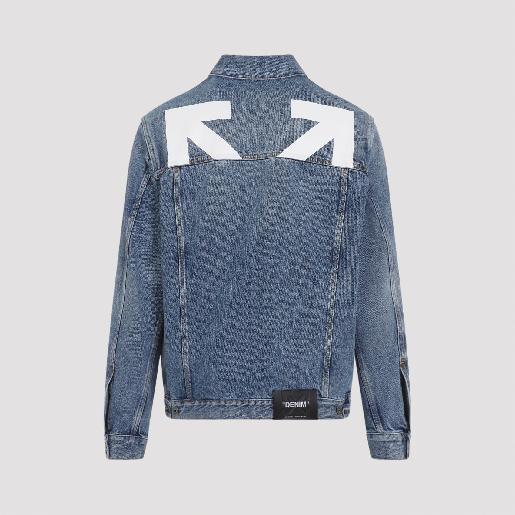 Denim Jacket With Faded Blue Wash
