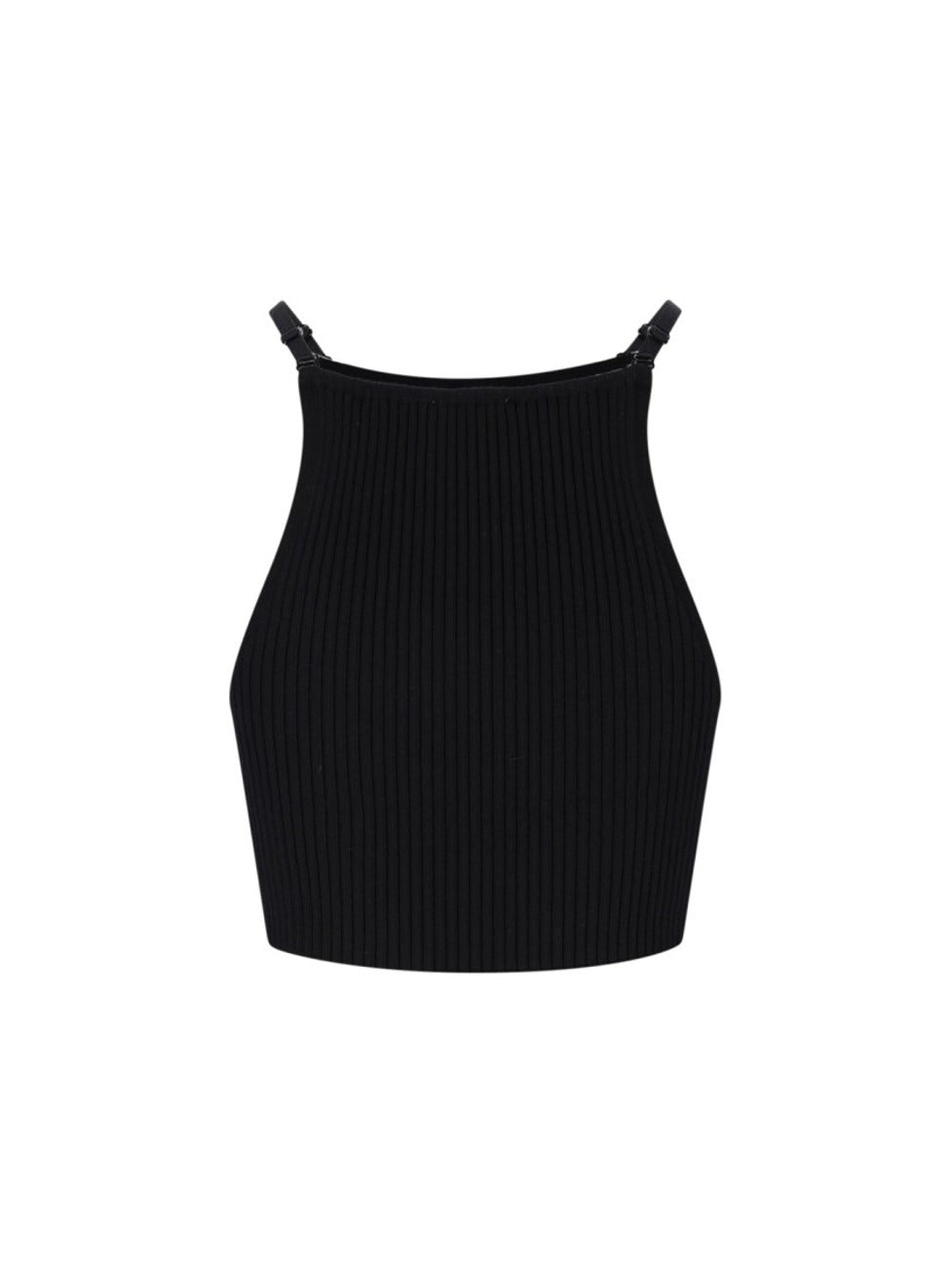 Logo Crop Top – Black